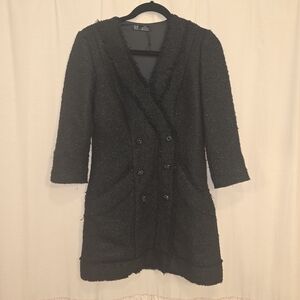 Zara Black Tweed Blazer Dress